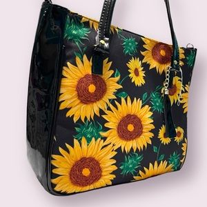 Sunflower Black Shoulder Bag